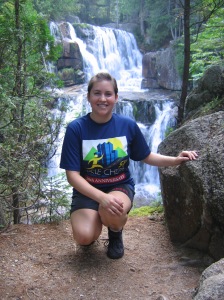 The waterfall at the start of the hike